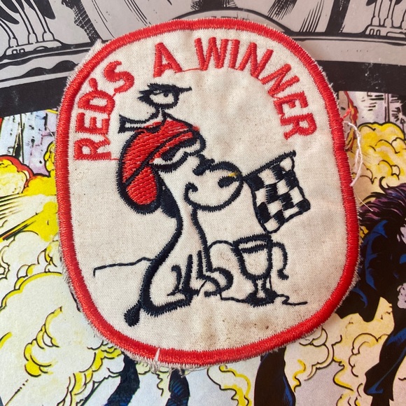 Vintage Snoopy Woodstock Reds a Winner Cheesecloth Backed Patch - Picture 2 of 10